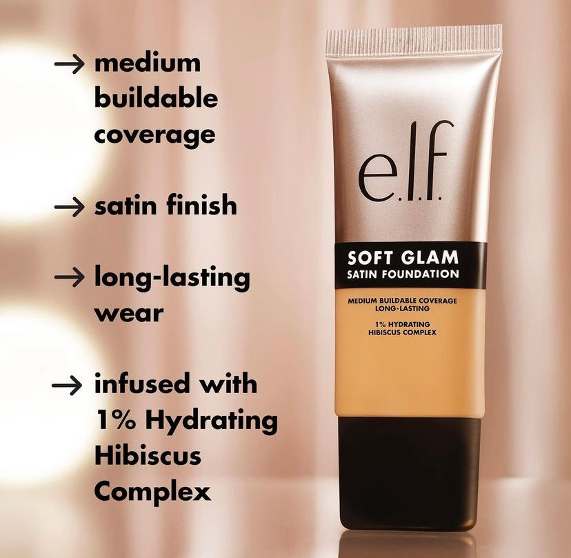 E.L.F Soft Glam Satin Foundation - 42 Tan Neutral - Inspired by Minana