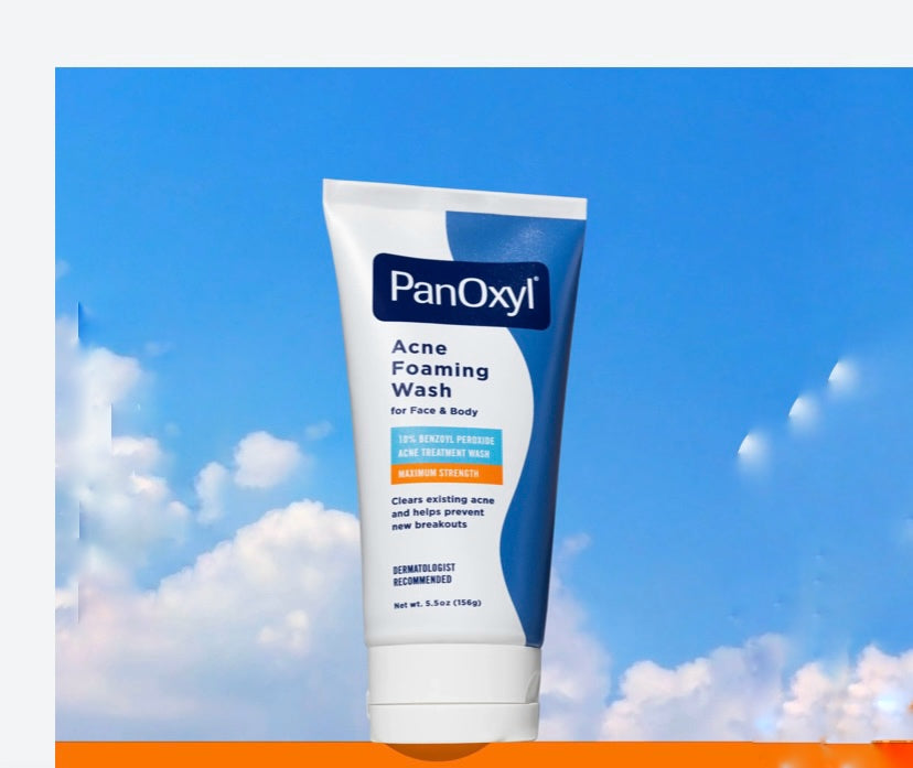 PanOxyl Acne Foaming Wash Benzoyl Peroxide 10% Maximum Strength Antimicrobial, 156g