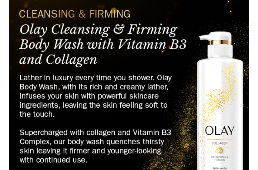 Olay Cleansing & Firming Body Wash with Vitamin B3 and Collagen 768ml