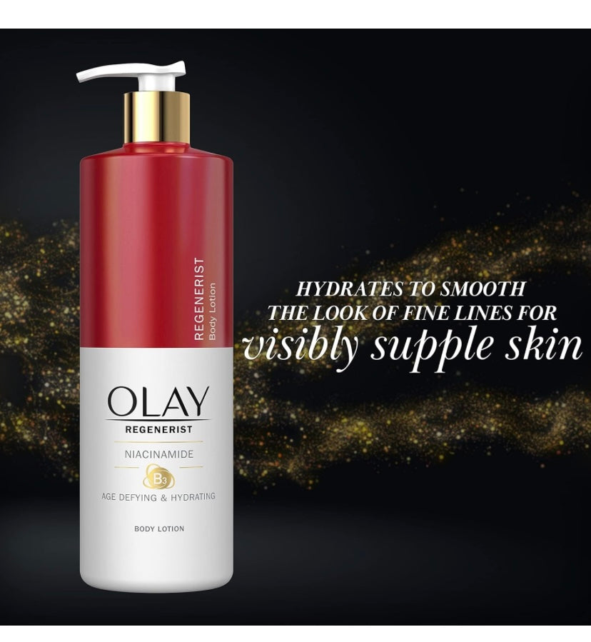 Olay Body Lotion for Women, Age Defying & Hydrating Dry Skin with Niacinamide 502ml