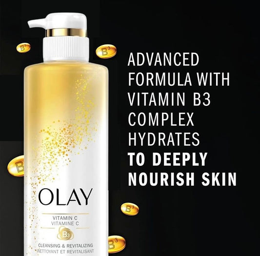 Olay Cleansing & Nourishing Body Wash with Vitamin B3 and Vitamin C, All Skin Types 591ml