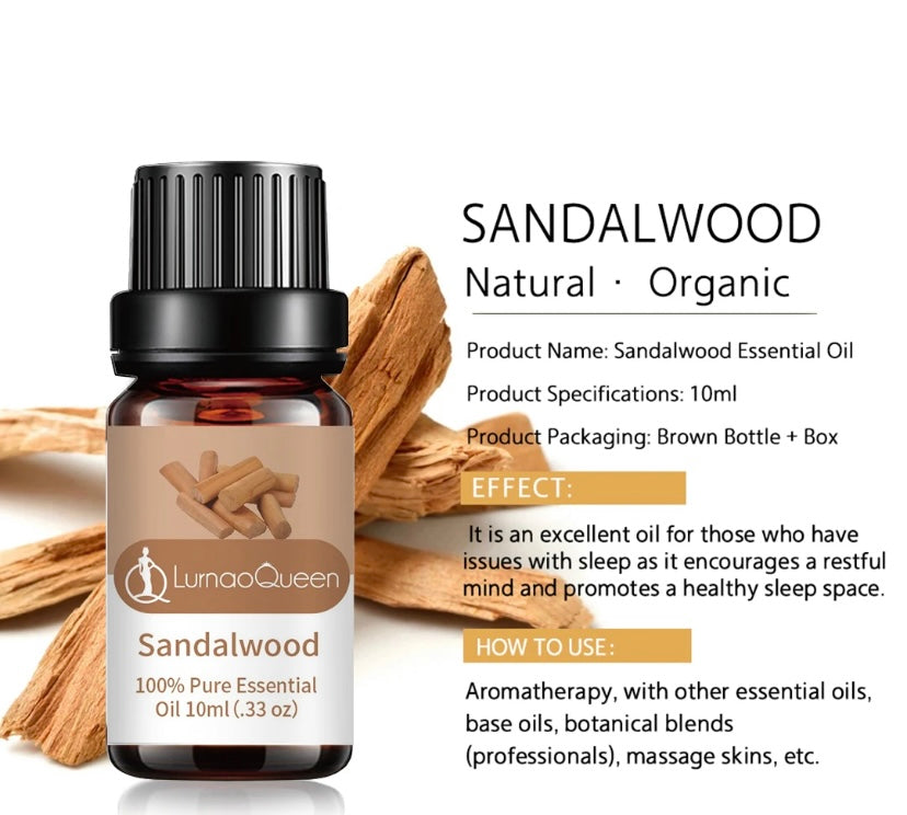 Essential Oils Set of 6(Coffee, Cinnamon, Vanilla, Sandalwood, Sweet Orange & Juniper Berry) for diffusers/humidifiers, massages and skincare.