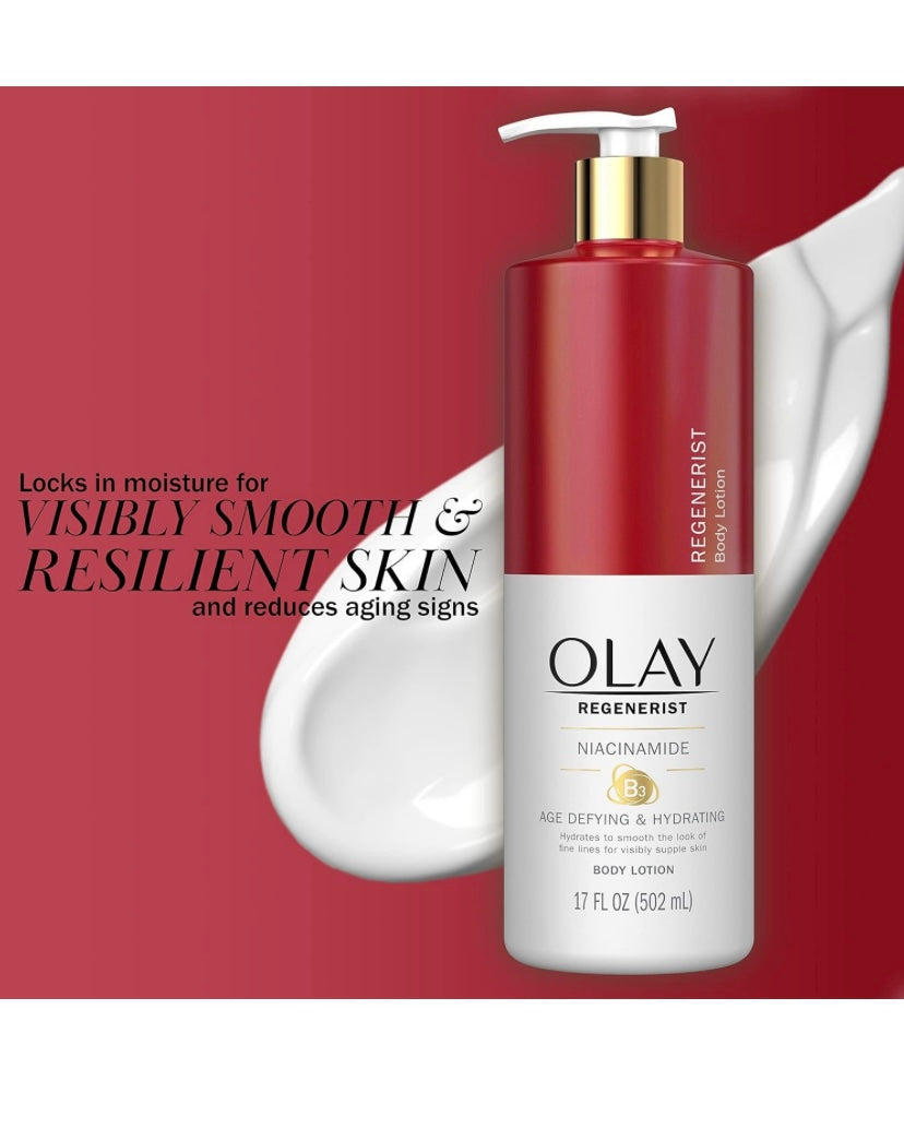 Olay Body Lotion for Women, Age Defying & Hydrating Dry Skin with Niacinamide 502ml