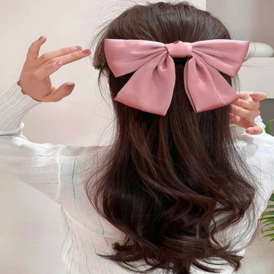 Oversized Satin Hair Bow Hair Clip, Big Bow for Girls, Women